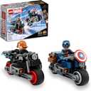 LEGO Marvel Black Widow & Captain America Motorcycles 76260 Buildable Marvel Toy for Kids Ages 6-8, Marvel Playset Based on the Avengers Age of Ultron Movie with a Captain America Bike & 2 Minifigures