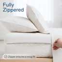 Niagara Waterproof 360 Protection Zippered Mattress Pad Queen 60x80 Non Noisy Cooling Breathable Ultra Plush Protector Absorbent Extra Deep Fits 20 Inches Deep Mattress