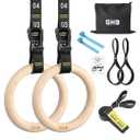 GHB Gymnastic Rings Wooden Gym Rings 1.25" Olympic Rings Adjustable Straps Pull Up Rings Sets for Workout Bodyweight Fitness Training
Amazon's Choice