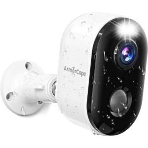 Security Cameras Wireless Outdoor, Battery Powered 2k Color Night Vision, AI Motion Detection Spotlight Siren, IP66 Weatherproof, 2-Way Talk, SD/Cloud Storage, 2.4Ghz WiFi Cameras for Home Security