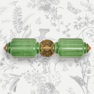 VitaLink Antique Wall Sconces Bathroom Vanity Light 2-Light Hardwired Vintage Green Milk Glass Wall Sconce Lighting Fixture for Living Room Bedroom Bathroom Hallway Entryway