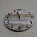 CHYLIN Wall Clock 14 Inch Bathroom Clock, Rustic Wall Clocks Battery Operated, Silent Non Ticking Wooden Coastal Beach Clock for Kitchen, Living Room, Bedroom, Office (White)