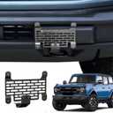 2021-2026 Bronco License Plate Holder Mount Front License Plate Frame for Standard Plastic Bumper Compatible with Bronco Accessories 2026 2025 2024 6th Gen