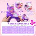 Adjustable Roller Skates for Girls and Women, All 8 Wheels of Girl's Skates Shine, Safe and Fun Illuminating for Kids S