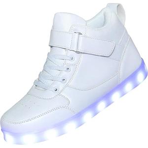 Kids Light up Shoes Led Shoes for Boys Girls USB Charging Flashing Trainers High Top Sneakers, Size 2.5