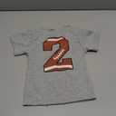 GLIGLITTR Birthday Boy Shirt Toddler Football Birthday Graphic T-Shirts Kids Football B-Day Short Sleeve Tee Tops, (Grey, 2T)