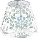 GO&SO Small Bell Lampshade Multi-Floral-5"Top 9" Bottom 6.4" High (Clip-on/Spider) Drum Lamp Shade for Table Lamps & Wall Lamps Modern Printed Lampshade Replacemnt,Barrel & Scallop Shade -1 Pack