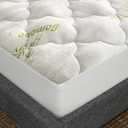 Air Mattress Cover Full Size Mattress Topper, Viscose Made from Bamboo Quilted Mattress Pad Topper, Noiseless Extra Plush Pillow Top Mattress Topper Full (15-23" Deep Pocket)