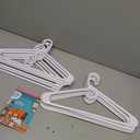 NEATERIZE Ultra Heavy Duty Plastic Clothes Hangers - White - Durable Coat, Suit and Clothes Hanger. Perchas De Ropa (12 Pack - White)