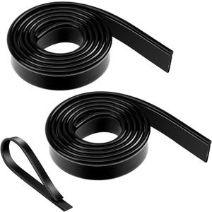 2 Roll Rubber Squeegee Replacement Blades, 41 Inch Squeegee Blade Silicone Squeegee Rubber Replacement Black Squeegee Scrubber Squeegee Refill Blades Head for Windows, Glass Cleaning, Shower Doors