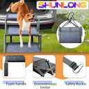 Extra Wide Dog Ramp for Car Truck and SUV Dog Stairs for Large Dogs Folding Pet Stairs with Non-Slip Rug Surface Supports Up to 280 lbs (Wide 5 Steps)