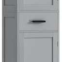usikey 67“ Tall Bathroom Cabinet, Storage Cabinet with 4 Shelves & 2 Doors, Narrow Storage Cabinet for Bathroom, Living Room, Home Office, Greige UNSNG040G