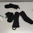 Hungdao 12 Pcs Christmas Stockings Mini Knitted Xmas Stockings Bulk 8.3 Inch Rustic Socks Double Sided Fireplace Hanging Vintage Socks for Family Christmas Decorations (Black)