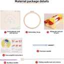 Punch Needle Kits Adults Beginner DIY Cute and Unique Cartoon Girl 8 in Hoop Embroidery Set for Beginners Perfect Gifts for Women, Moms, and Grandmas (Garden Girl)