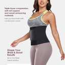 Waist Trainer Belt for Women Belly Fat Waist Cincher Trimmer Ab Belt Tummy Control Body Shaper with Triple Wrap (Black, L)