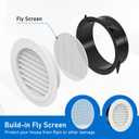 Hon&Guan 8'' Soffit Exhaust Vent, 8 Inch Round Wall Vent Cover for Bathroom Office Home (200mm)