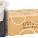 ECO BOOM Unbleached Bamboo Toilet Paper, 100% Tree-Free & Plastic-Free, 3-Ply Strong, FSC Certified, Unscented, 9 Rolls, 360 Sheets | PFAS Free, BPA Free & Septic Safe