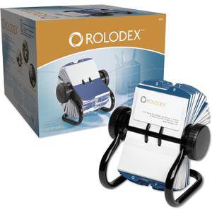 Rolodex Rotary Business Card File, 400-Card Capacity, Black