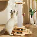 Cat Scratching Post Replacement Pole, 20 Inch Cat Tree Replacement Post, Natural Sisal Tree Parts