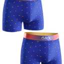 Men's Underwear Boxer Briefs Comfort Soft Breathable Cooling Underpants (L)