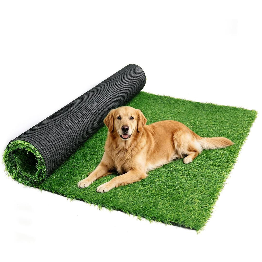 COOLGRASS Artificial Grass Rug 4FT x 6FT UV & Wear Resistant, Pet-Friendly Artificial Turf with Drainage Holes for Garden, Patio, Balcony, Indoor/Outdoor Decor