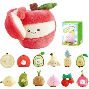 Baba Orchard Scented Squishy Fruit Plush Blind Box Keychain, Mystery Fruit Plush for Backpack, Purse or Key Ring, Cute Collectible Surprise Gift Kids and Teens, Single Random Box