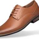 SILENTCARE Men's Oxford Formal Dress Shoes Business Comfortable Classic Lace Up Shoes (11, Brown)