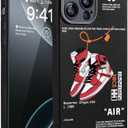 Cool Design Phone Case for iPhone 14 Pro Case for Boys Men Aesthetic Shockproof Basketball Sneaker Sports Designer Cases Compatible with iPhone 14 Pro Black