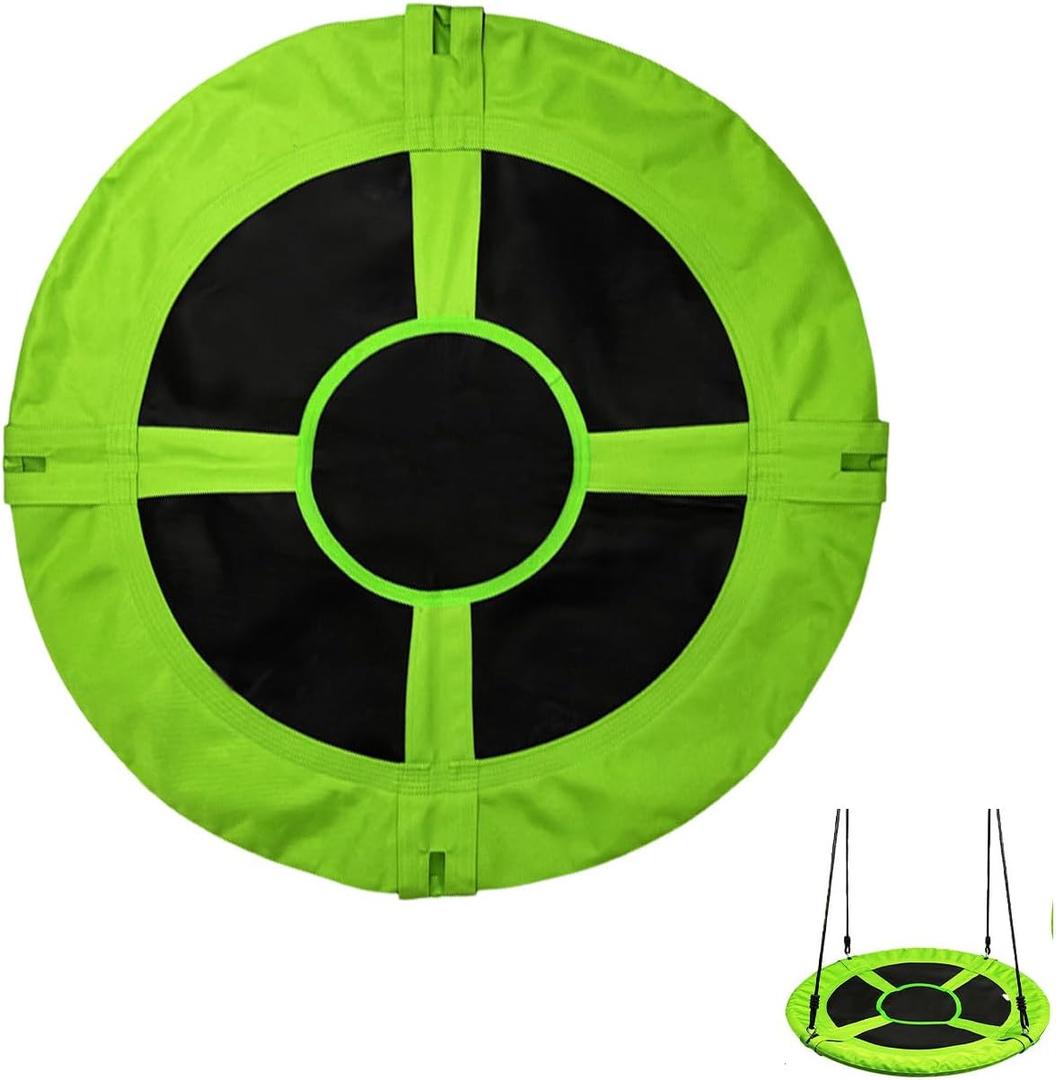 40-Inch Tree Swing Replacement Fabric,Saucer Swing Replacement Cover,Round Saucer Swing Seat Cover,Oxford Fabric (Green, 40 inch)