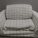 Delta Children Checkered Cozee Flip-Out Kids Chair, Snuggly Sherpa-Like Foam Convertible Armchair for Boys and Girls, Machine Washable Cover, Soft Comfy Toddler Seating for Playroom/Bedroom, Grey