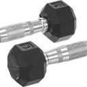 Dumbbells Hand Weights Set of 2 - Rubber Hex Chrome Handle Exercise & Fitness Dumbbell for Home Gym Equipment Workouts Strength Training Free Weights for Women, Men (A) 3-Pound (Pair))