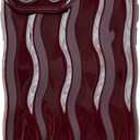 Caseative for iPhone 13 Pro Max Case,Water Ripple Pattern Curly Wave Frame Soft Phone Case (Wine Red)