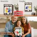 10" Hands Down Best Grandpa Ever DIY Handprint Kids Gifts Frame with Paints, Grandpa Crafts from Grandkids Family Keepsake Plaque Birthday Gift Father's Day for Pops, Papa HF610
