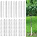 20 Pcs Tree Trunk Protector-2 Size Plastic Spiral Tree Guard Tree Trunk Protector Wrap Tree Bark Protector Tube Tree Wraps to Protect Bark Tree Saplings from Rodents Rabbit Mowers (White)