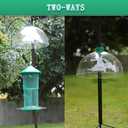 PFNRTH Rotating Squirrel Baffle for Bird Feeders,Two-Ways:Bird Feeder Dome or Baffle for Bird Feeder Pole,12" Clear Dome Rain Guard.