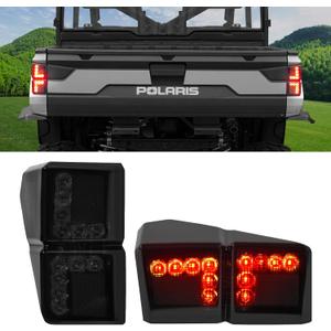 UTV Tail Lights for Ranger 1000 XP, LED Rear Brake Stop Taillights for Polaris Ranger 1000 XP / 1000 / Crew /2018-2022, 2PCS, Replace OEM # 2413766, Smoke