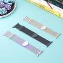 3 Pack Mesh Metal Band Compatible with Apple Watch Band 38mm 40mm 41mm 42mm 44mm 45mm 46mm 49mm, Stainless Steel Magnetic Loop Strap for iWatch Ultra 3 2 1 Series 11/10/9/8/SE/7/6/5/4/3 Men Women