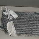 Deepsoon Heating Pad,Electric Heating Pads for Back,Neck,Abdomen,Moist Heating Pad for Shoulder,Knee,Arms,Legs,Dry/Moist Heat & Auto Shut Off,Christmas Gifts for Men and Women,White Gray,24x12 Inch