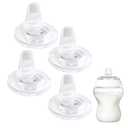 4Pcs Sippy Spouts Nipples Compatible with Natural Start Anti-Colic Bottles & C to Bottles, Soft Silicone Bottle Replacement Nipple Spout Nipples, BPA-Free, Variable Flow
