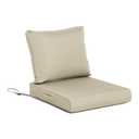 AOODOR,Pillow and 2 pillow cases for backyard for chair, color Beige, pillow size 25"×22 inches, cases size 25,5×21,5 inches