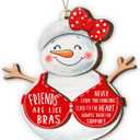 Funny Friends Christmas Ornament 2025  Bestie Gift for Women, Wooden Hanging Ornament for Christmas Tree Decoration, Cute Friendship Keepsake for Best Friends