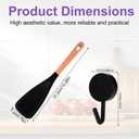 2pcs Cedar and Ash Spoon Set, Multifunction Heat-Resistant Silicone Spatula Spoonula for Cooking Stirring Mixing & Serving Ergonomic Wooden Handle Safe for Nonstick Pans Multipurpose Kitchen Tool