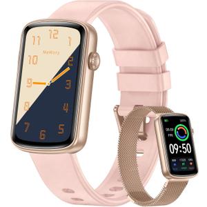 Fitness Tracker, Fitness Watches for Women Men with Heart Rate Monitor Blood Oxygen Sleep Tracker Pedometer, 1.47" Smart Watch Step Calorie Counter for Android iOS IP68 Waterproof (Pink)