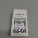 24Pcs French Tip Press On Nails - Medium Almond Glossy False Nails with Flower Designs, Full Cover Acrylic DIY Manicure, Set of 3, Mix