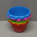 Yinder 5 Packs Sand Buckets, 6.5 in Rum Buckets Plastic Bucket Pails Toys for Pool Summer Beach Party Favors