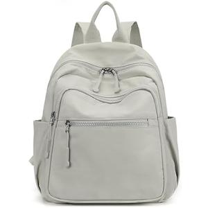 Tanweibago Mini Nylon Women Backpacks,11L Small Ladies backpacks Casual Lightweight Women Shopping Travel Daypack (Y2-Grey)