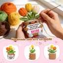 Mini Mom Gifts from Daughter Son Cute Crochet Tulip Mom Birthday Gift Ideas