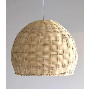 Teru Ji Kaikang 16" Rattan Pendant Light Brown Faux Rattan Handmade Woven Hanging Light Boho Wicker Basket Chandelier for Bedroom Kitchen Hallway Dining Room Farmhouse