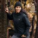 ULUSERN Heated Jacket for Women with 12V Battery Pack Included,Soft Shell Electric Heating Coat with 5 Large Heating Areas (Black, L)