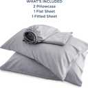 Bedsure California King Sheet Sets, Cooling Sheets, Rayon Derived from Bamboo, PureWoven, Breathable & Soft, Deep Pocket Up to 16 Inches, Hotel Luxury Silky Bedding for Hot Sleepers, Silver Grey